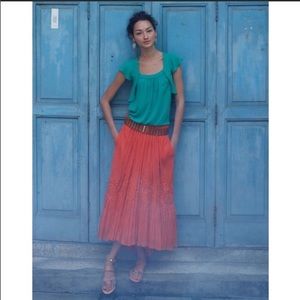 Anthropologie Floreat Sanoh Gauze Layered Skirt
